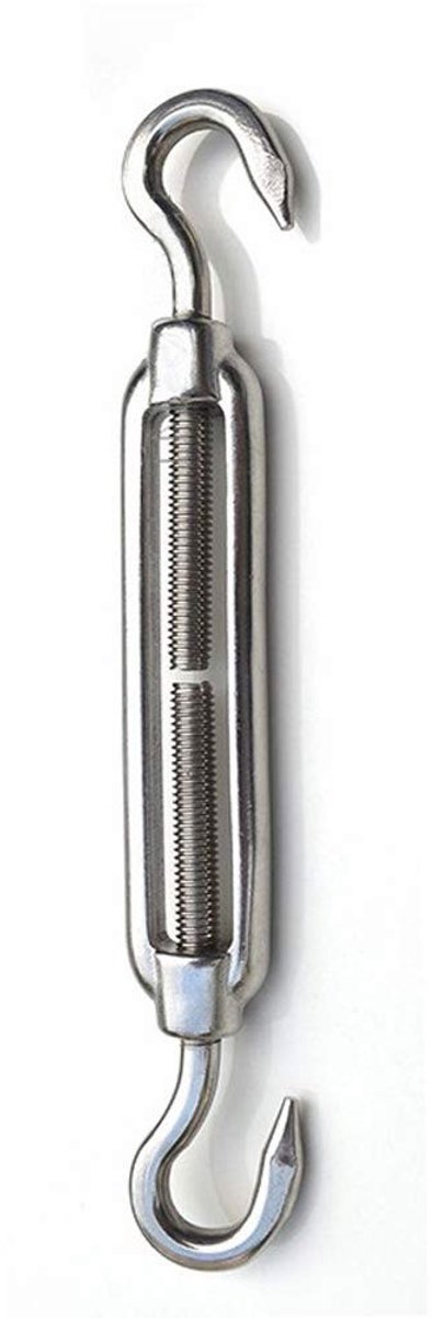 RVS M8 Turnbuckle met Dubbele Haak - Verstelbare Tensioner voor Touw en Kabel, Zware Kwaliteit en Duurzaam Gebruik