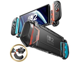 Supcase Blade Dark Case - Rugged Beschermhoes geschikt voor Nintendo Switch 2 - Met Hinge Grip - Dock friendly - Foldable Joy Con Mount