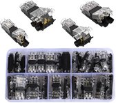 Kabelconnectoren - Geschikt Voor 12V 18-22 Awg-Kabel - Bipolair - Waterdicht - Autokabelconnectoren - 2-Polige Stekkers - Zonder Strippen - Snelle Elektrische Kabelconnectoren - Dubbele Draadconnector met Vergrendelingslus - 40 Stuks