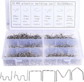 Golf Nietjes 1200-delig - Draadnagels op Band - RVS - 0.8 mm/0.6mm - voor Kunststof Laspistool