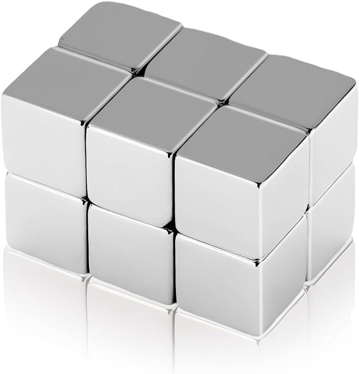 Set van 12 Extra Sterke Mini Neodymium Magneten 10 x 10 x 10 mm voor Glasbord, Koelkast en Whiteboard