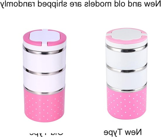 Isolerende Lunchbox - Warmhoud Container - School Lunch - Roestvrij Staal Binnenkant - Tot 3 Lagen - Roze — afbeelding 5