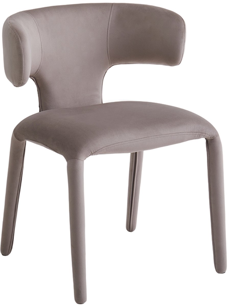 Milton & Oldbrook Velvet Eetkamerstoel Matera Taupe