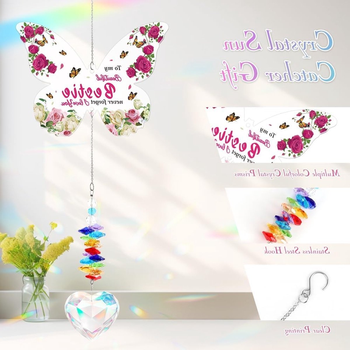 Zonnestraal Raamdecoratie voor Thuis, Perfect als Cadeau voor Verjaardag of Kerst, Inclusief Gift Box