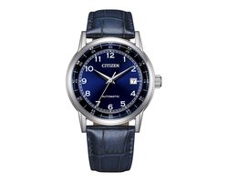 Citizen NJ0210-13L Horloge - Leer - Blauw - Ø 40 mm