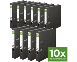 Originele DINOR mappen wolk marmer recycling - Made in Germany. 10-pack 5 cm breed DIN A4 zwarte ordners briefordner office-map papiermap slot map groene balk blauwe engel