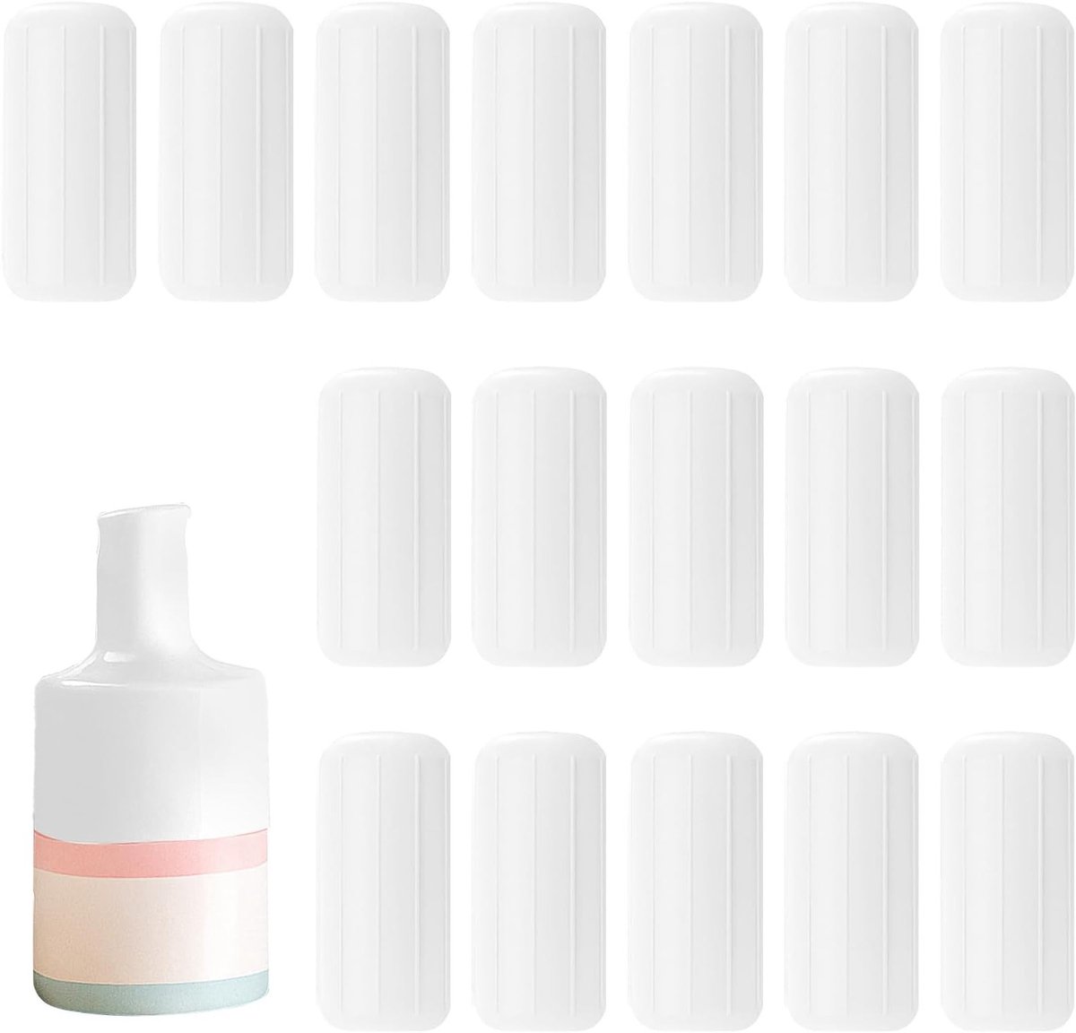 Elastische reisdeksels 16-pack - siliconen flesdeksels - lekvrij - ideaal voor reizen - ShopVlot
