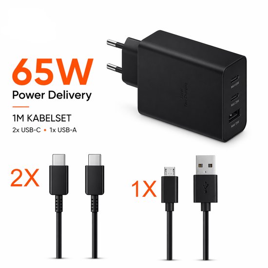65W Universele Snellader Adapter me...