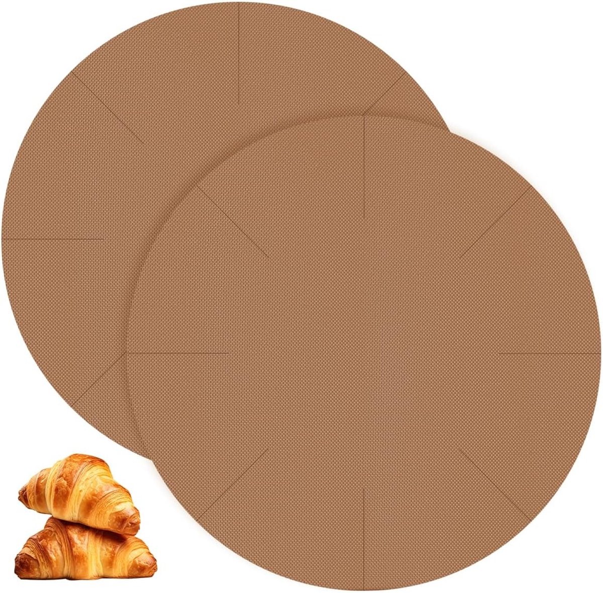 Herbruikbare Bakmat en Bakpapier Set van 40 cm - Duurzaam, Hittebestendig en Antiaanbak voor Oven en Airfryer, Vaatwasserbestendig