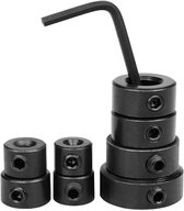 CESFONJER Lot De 4 Bagues De Butée Aluminium - Régulateur Profondeur Foret 6/8/10/12 Mm Avec Clés