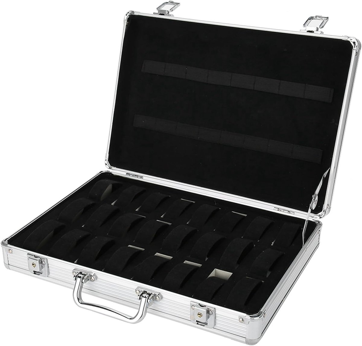 Watch Storage Koffer met 24 Slots voor Luxe Horloges - Perfect voor Mannen en Vrouwen, Horloge Organizer, Aluminium Koffer, Horloge Bewaring