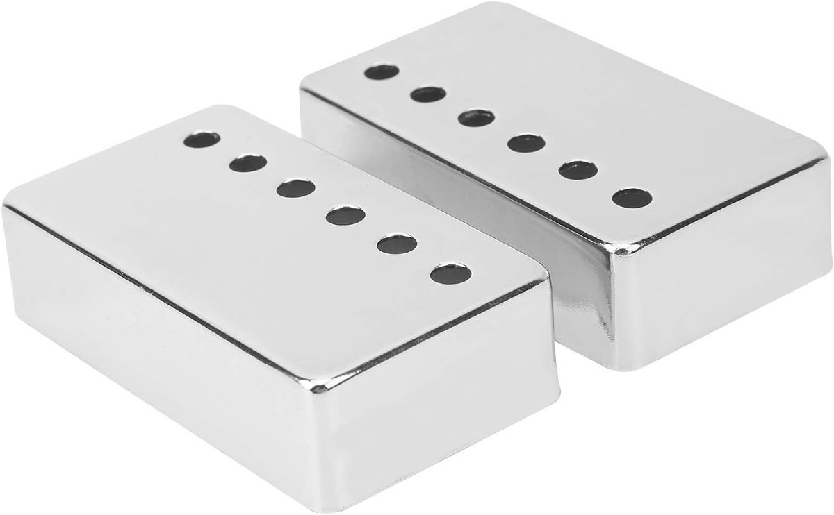 Set van 2 Elektrische Gitaar Pickup Behuizingen, Nickel LP Humbucker Covers voor Muziekinstrumenten Accessoires, 50mm en 52mm