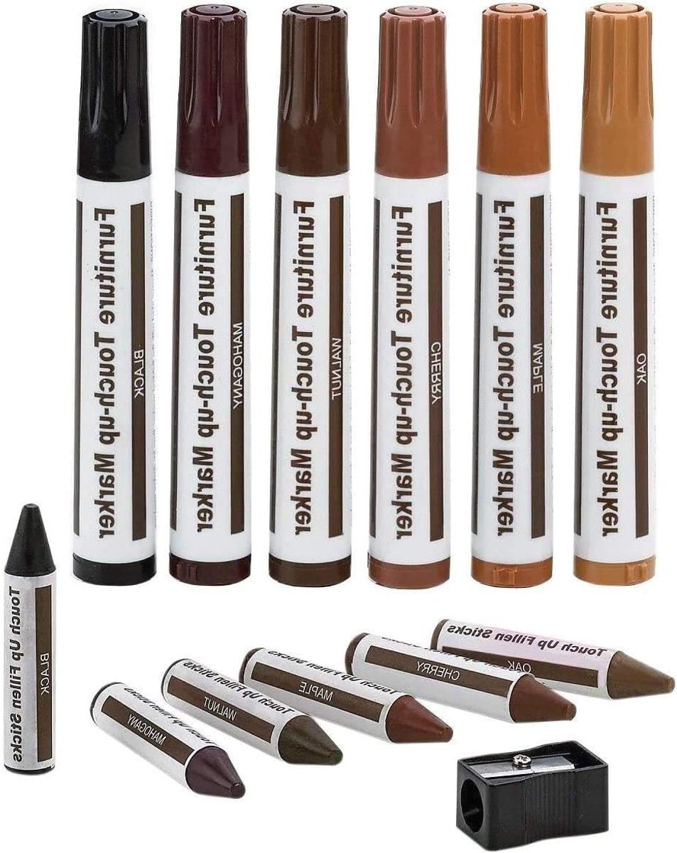 Complete Laminaat Reparatie Set voor Vloeren, Meubels en Werkbladen - Herstel Krassen, Scheuren en Vlekken in Hout en Parket met Kleurvariaties zoals Wit, Crème en Bruin