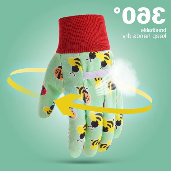 Dailygoody - Kindertuinwerkhandschoenen - Set van 3 - Antislip — afbeelding 4