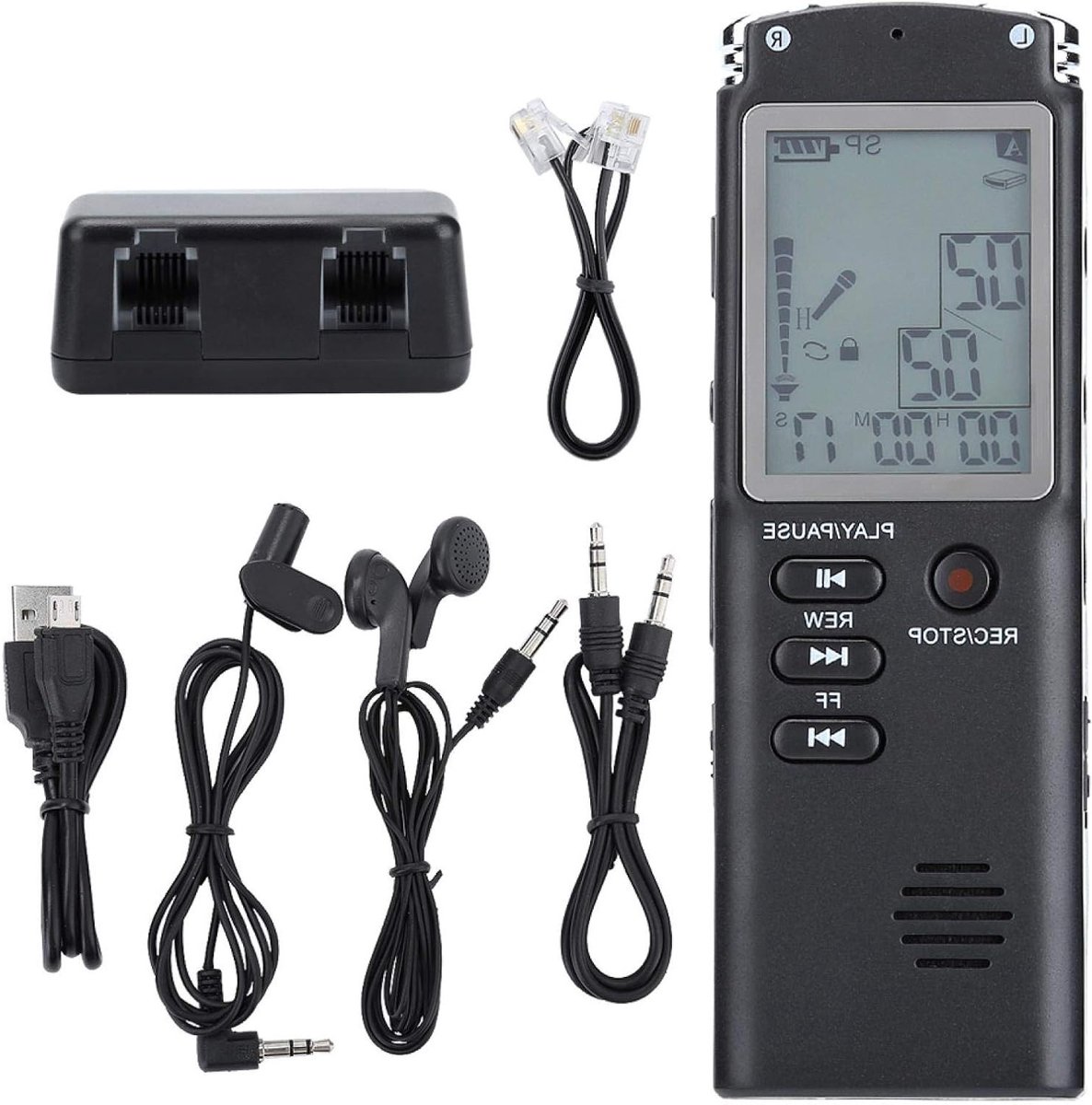 Digitale Geluidsrecorder met 8GB/16GB/32GB Geheugen voor Opnames, Vergaderingen en Notities