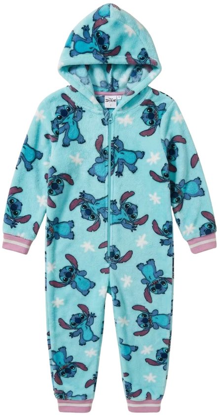 Lilo & Stitch Onesie - Maat 122/128 - Polyester - Pyjama - Blauw