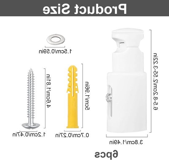 Radiatorbeugels Set van 6 - Console voor Badkamer Radiatoren, Handdoekhouder en Steun voor Rechte en Gebogen Radiatoren (Wit) — afbeelding 5
