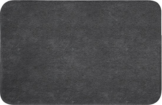 Badmat 60x40 cm - Antislip - Donkergrijs - Asfaltstructuur - Ruw - Badmatten voor badkamer - Badkamermat - Douchemat - Badkamer mat