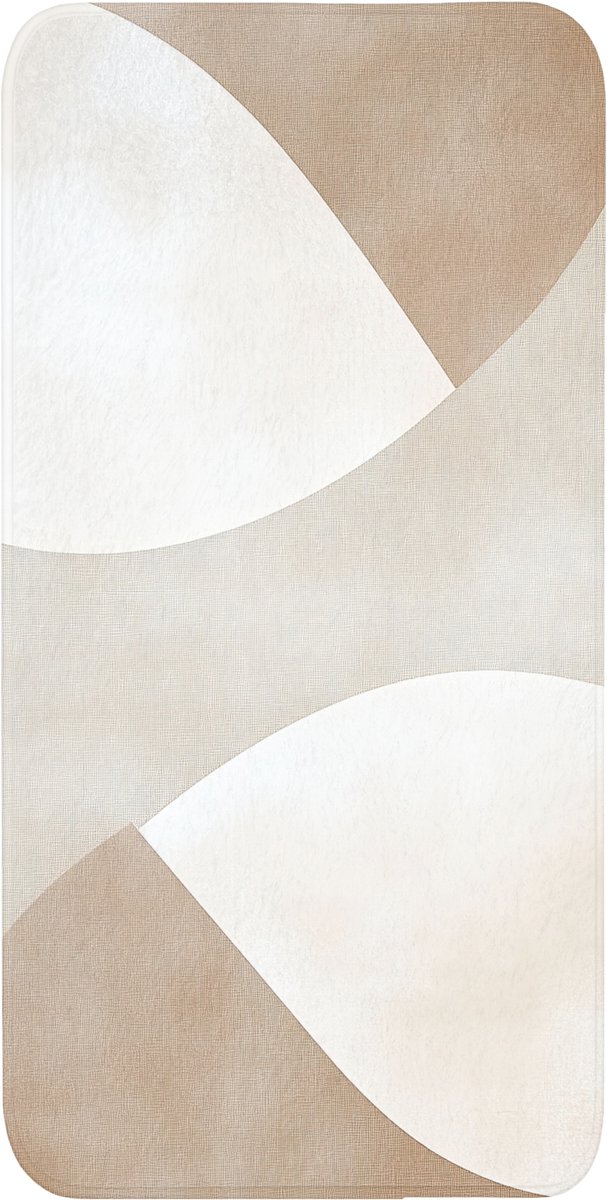 Badmat 60x120 cm - Antislip - Bruin - Japandi - Abstract - Badmatten voor badkamer - Badkamermat - Douchemat - Badkamer mat