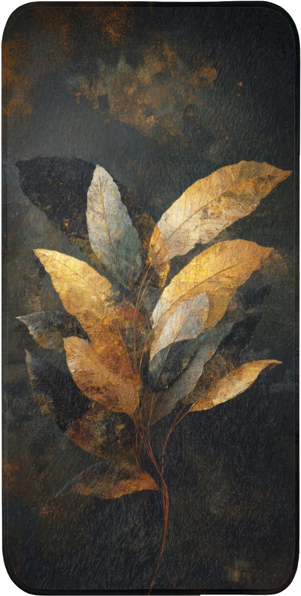 Badmat 60x120 cm - Antislip - Gouden Bladcompositie – Botanische Luxe - Badmatten voor badkamer - Badkamermat - Douchemat - Badkamer mat