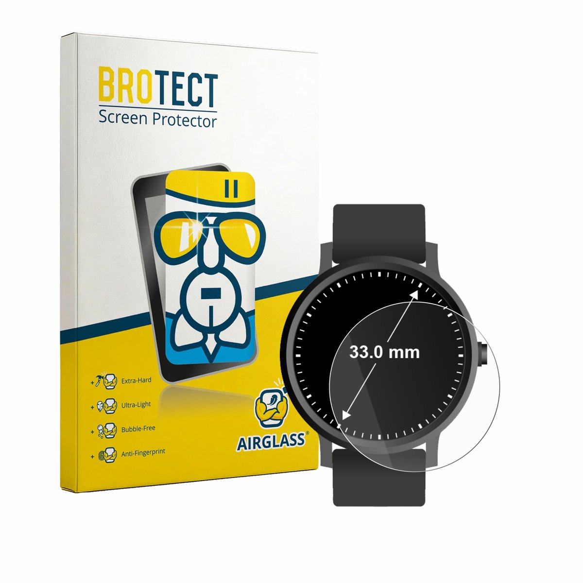 Screenprotector voor Horloges (Rond, ø: 33 mm) Beschermglas transparant