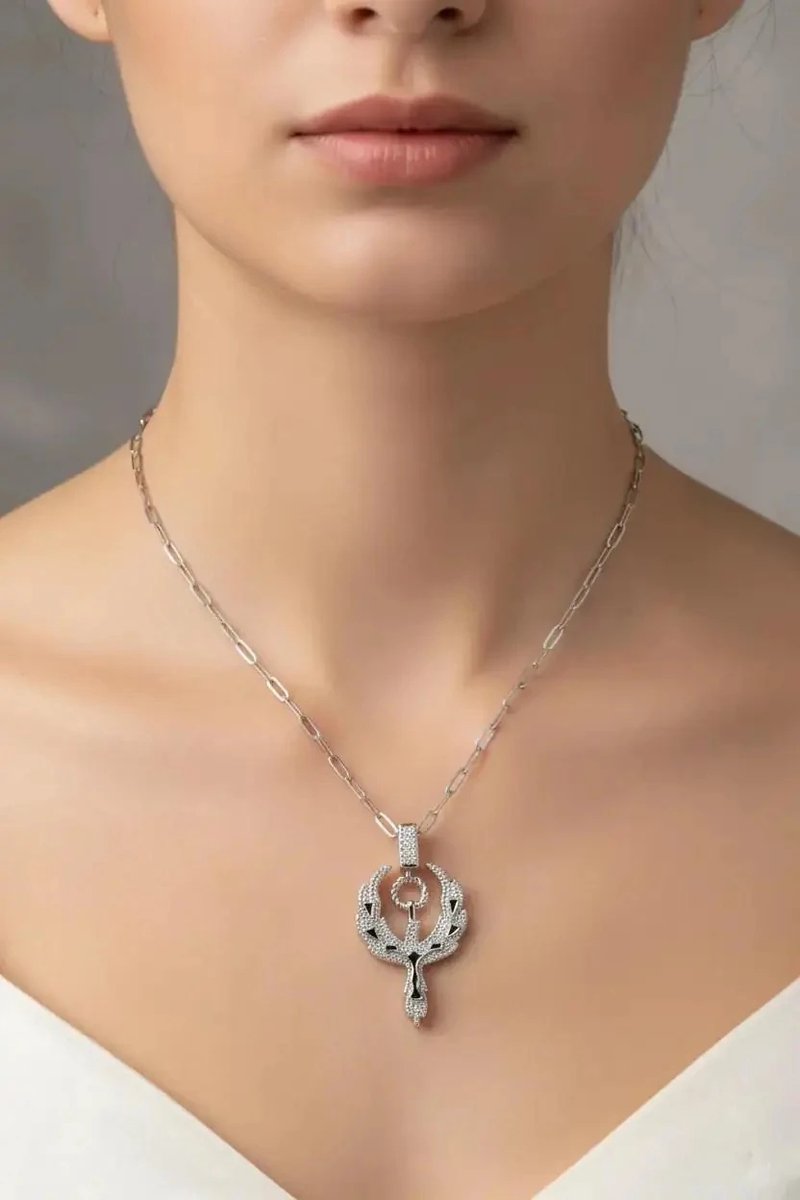 Dorvina 316L Staal Zilverkleurig Zirkonia Anka Vogel Model Dames Ketting Verkleurt Niet | Stijlvol en Duurzaam Sieraad