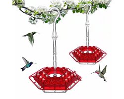 2 Stuks Kolibrievoederbak - Tuindecoratie Voor Vogels - Boomvogelbad - Vogelbad - Eenvoudig Te Reinigen En Bij Te Vullen – Anti-Mier - Schotelmodel - Kolibrievoeders Voor Aan Het Raam - Tuindecoratie - Geschikt Voor Buiten En Op Het Terras