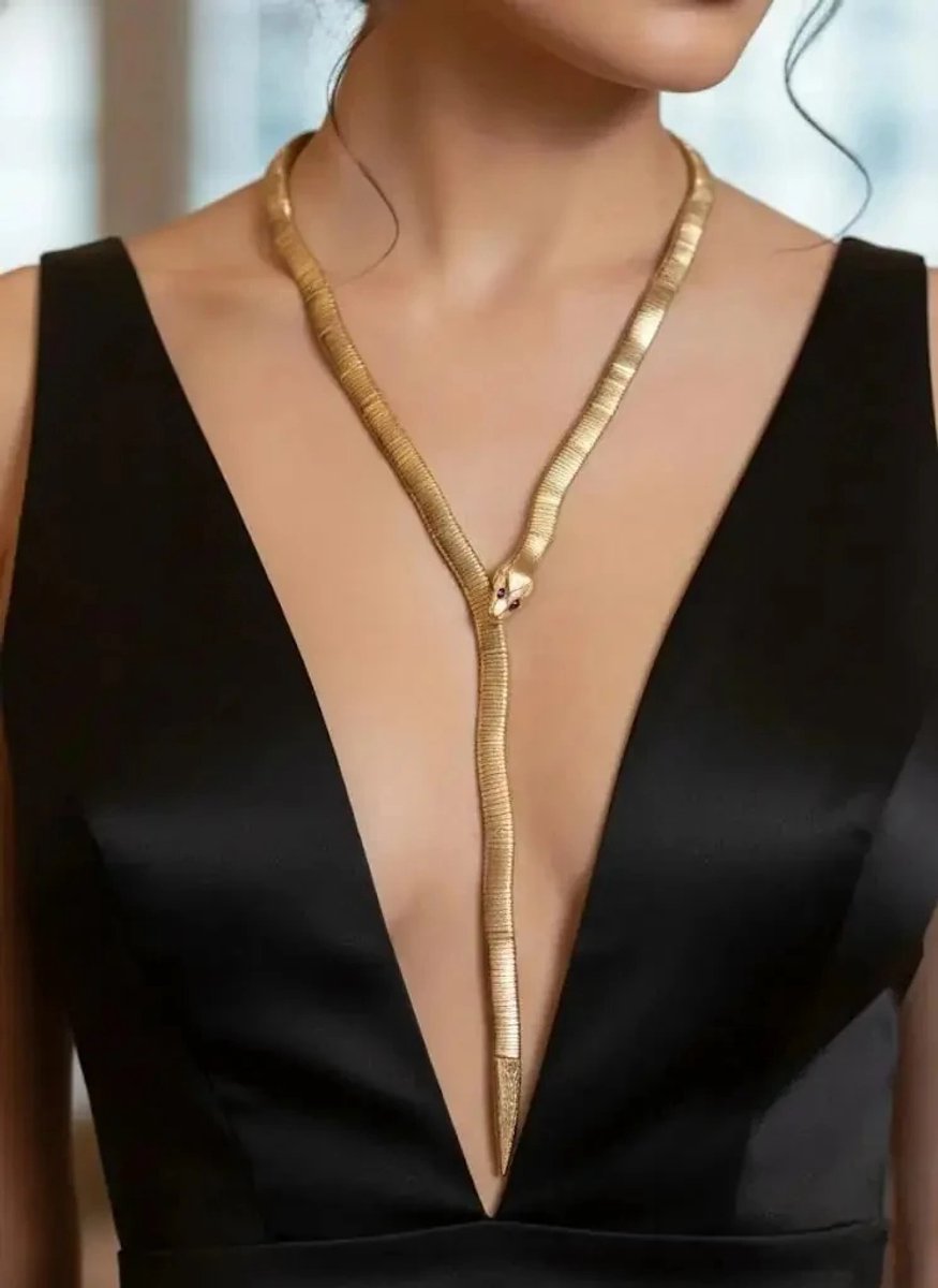 Dorvina Messing Verkleurt Niet Sieraad Sekil Alabilen Y Lang Ketting Yilanli Vintage Design Dekolte Kolyesi