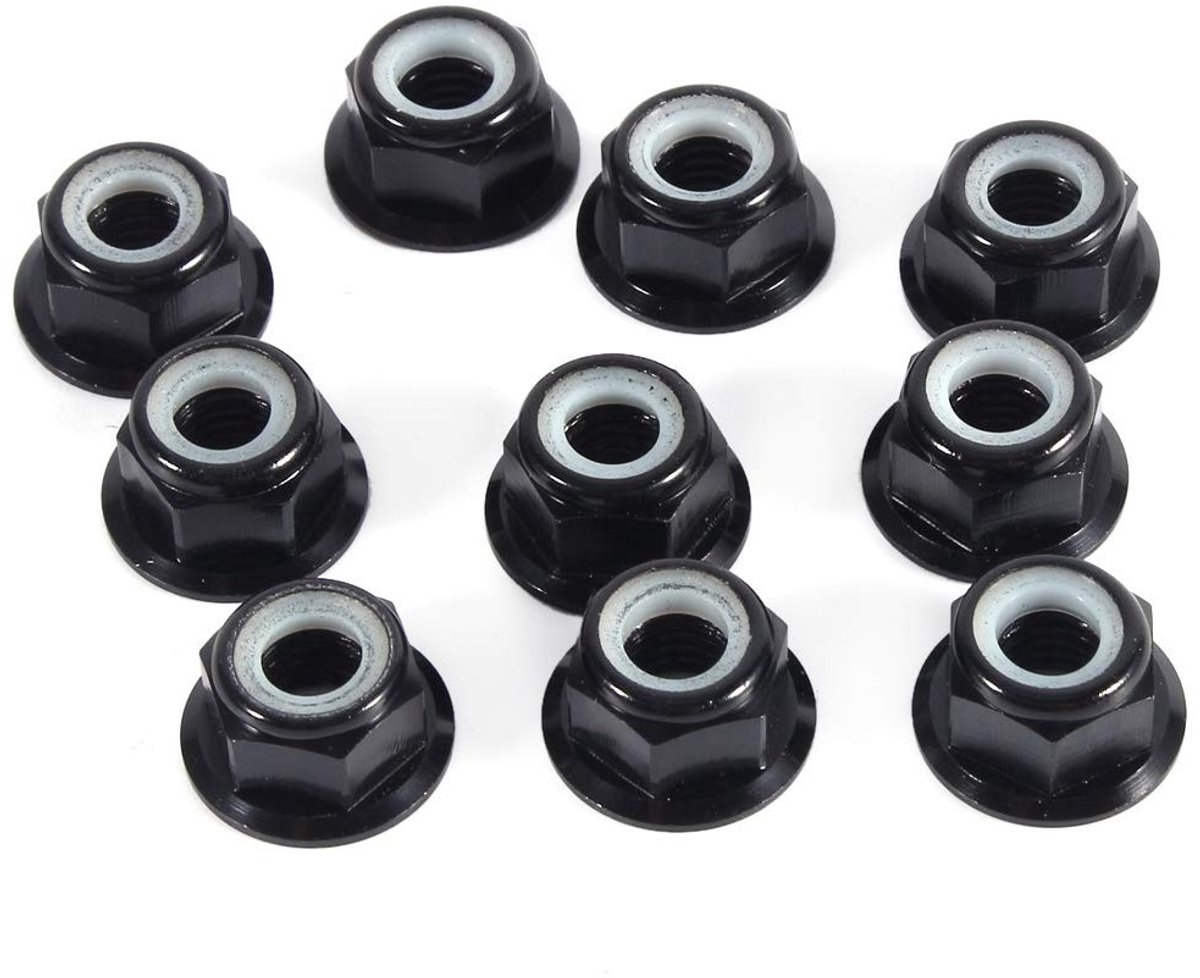 Set van 10 Zwarte M5 Zelfsluitende Nylon Moeren met Hexagonale Vorm - Aluminium Legering Assortiment voor Bevestiging en Montage