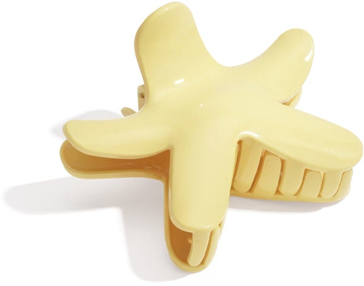 Haarspeldjes zeester dagelijkse plastic dagelijkse accessoires - Geel