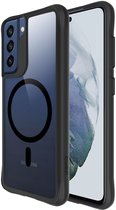 Buddi Hybrid - Hoesje Geschikt voor Samsung Galaxy S21 FE - Compatibel met MagSafe - Back Cover met Magneet - Magnetische Beschermhoes - Case Transparant Zwart