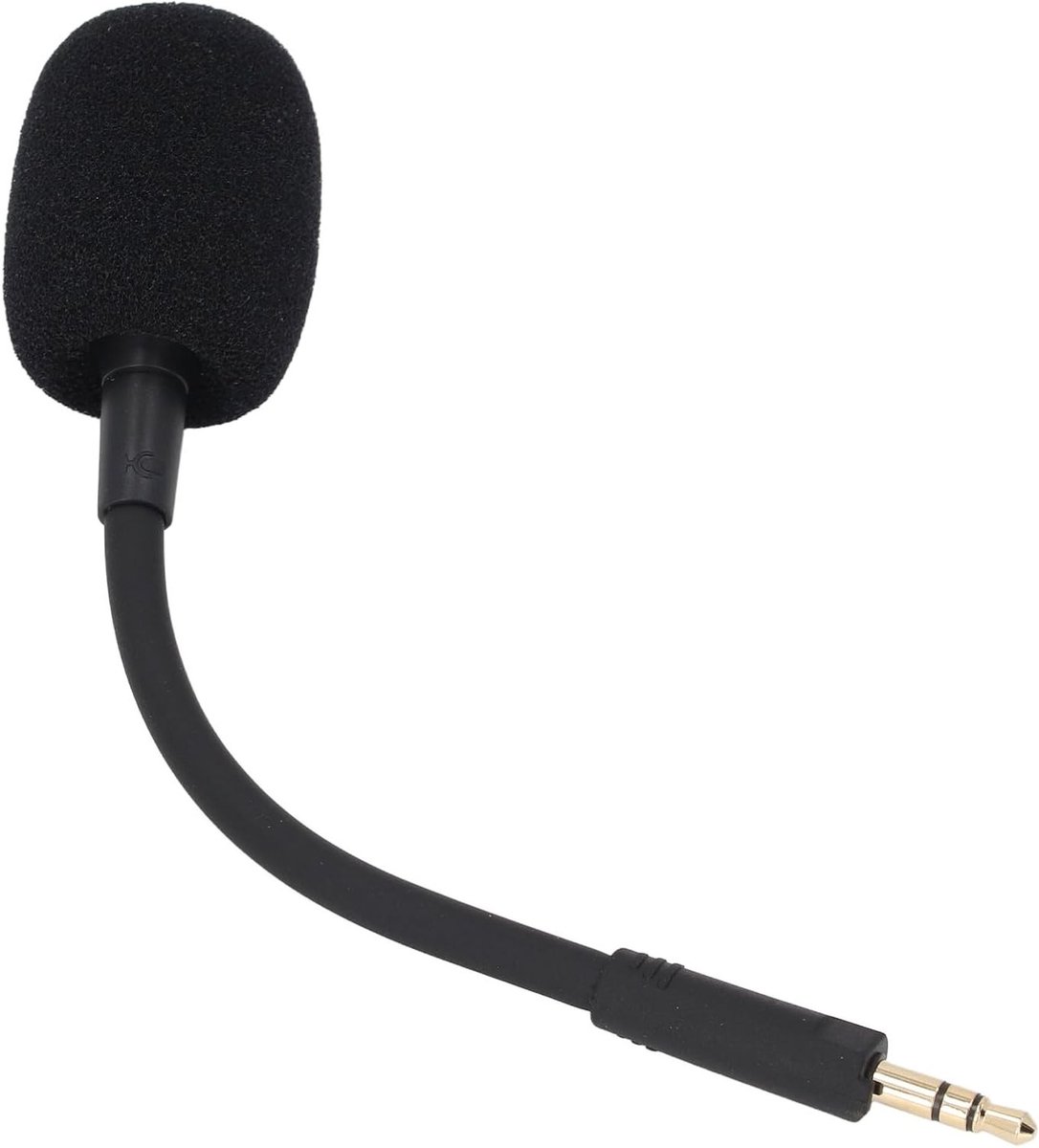 Vervangbare Microfoon voor Gaming Headset, Afneembare 3.5mm Geluidsreductie Boom Microfoon met Schuim, Ideaal voor Gamers en Streaming