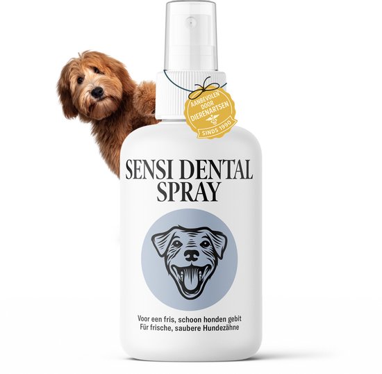 Sensipharm Sensi Dental Spray 100 ml Tanden Spray voor Honden, Gebit Verzorging, Tandspray, Frisse Adem, tegen Tandplak, Tandenspray