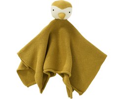 Fresk Knuffeldoekje – Tutpoppetje - Kraamcadeau voor Jongens en Meisjes - Baby Cadeau - Mosterd - Pinguin