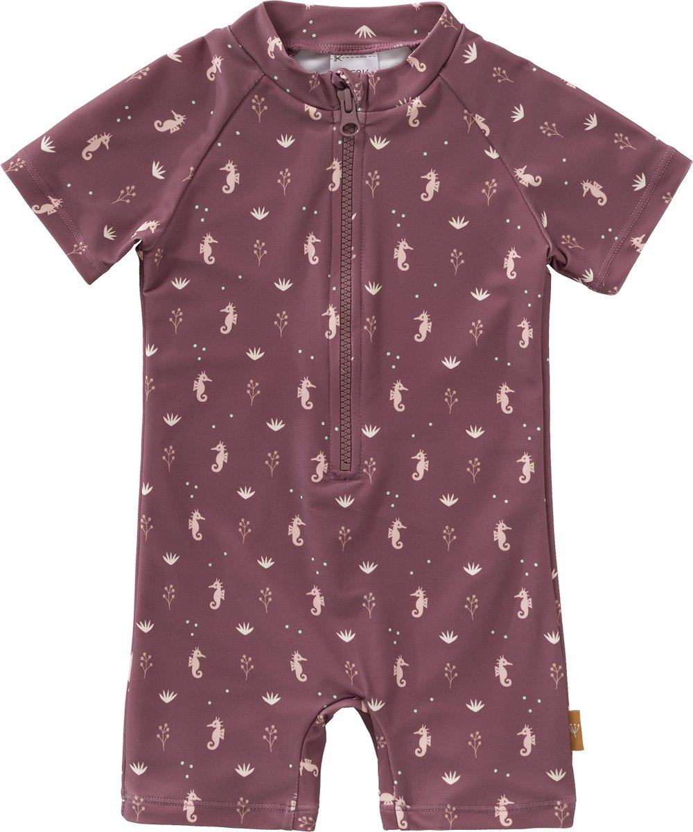 Fresk UV Zwempak 86 -Sneldrogende Zwemkleding voor Kinderen - UPF 50 - Zwemshirt voor Meisjes - Zwempak met Korte Mouwen - Roze - Seahorse