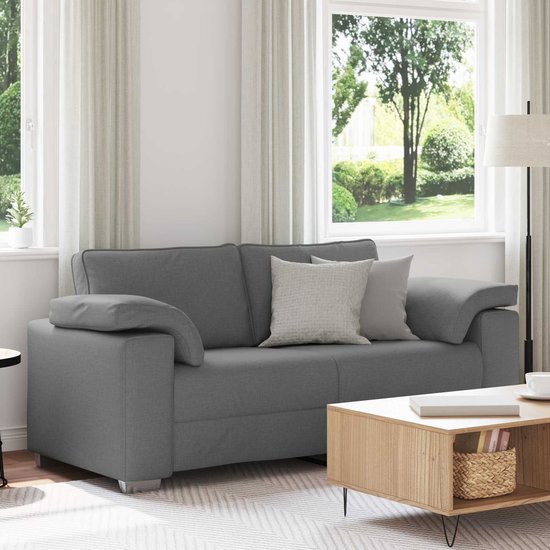 vidaXL - Love - Siège - Canapé - Gris foncé - 140 - cm - Tissu
