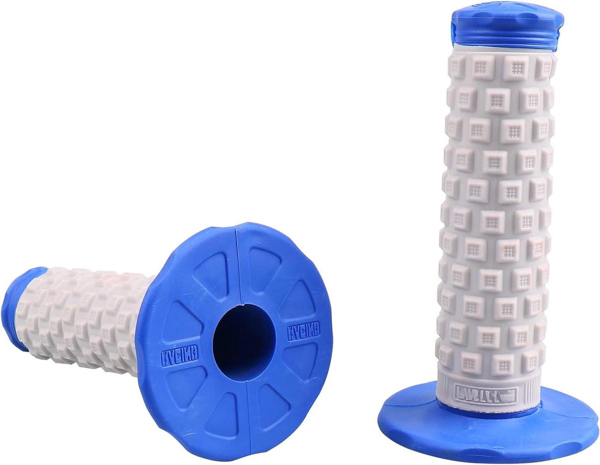 Motorfiets Handgrepen - Crossmotor Grips Stuurgrepen - Verbeterde Controle - Zelfreinigend Patroon - 22/24 mm - Zwart