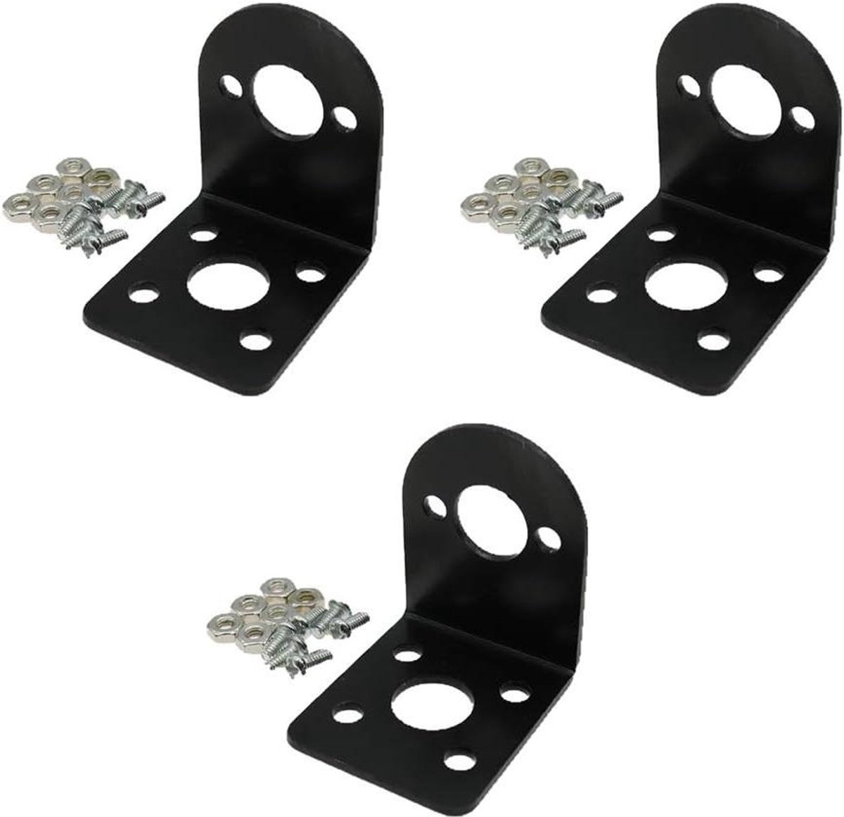 Motor Beugel - Motor Montage Houder - Motor Bevestigen - L-Vorm Ontwerp - 33x31x26 mm - Zwart