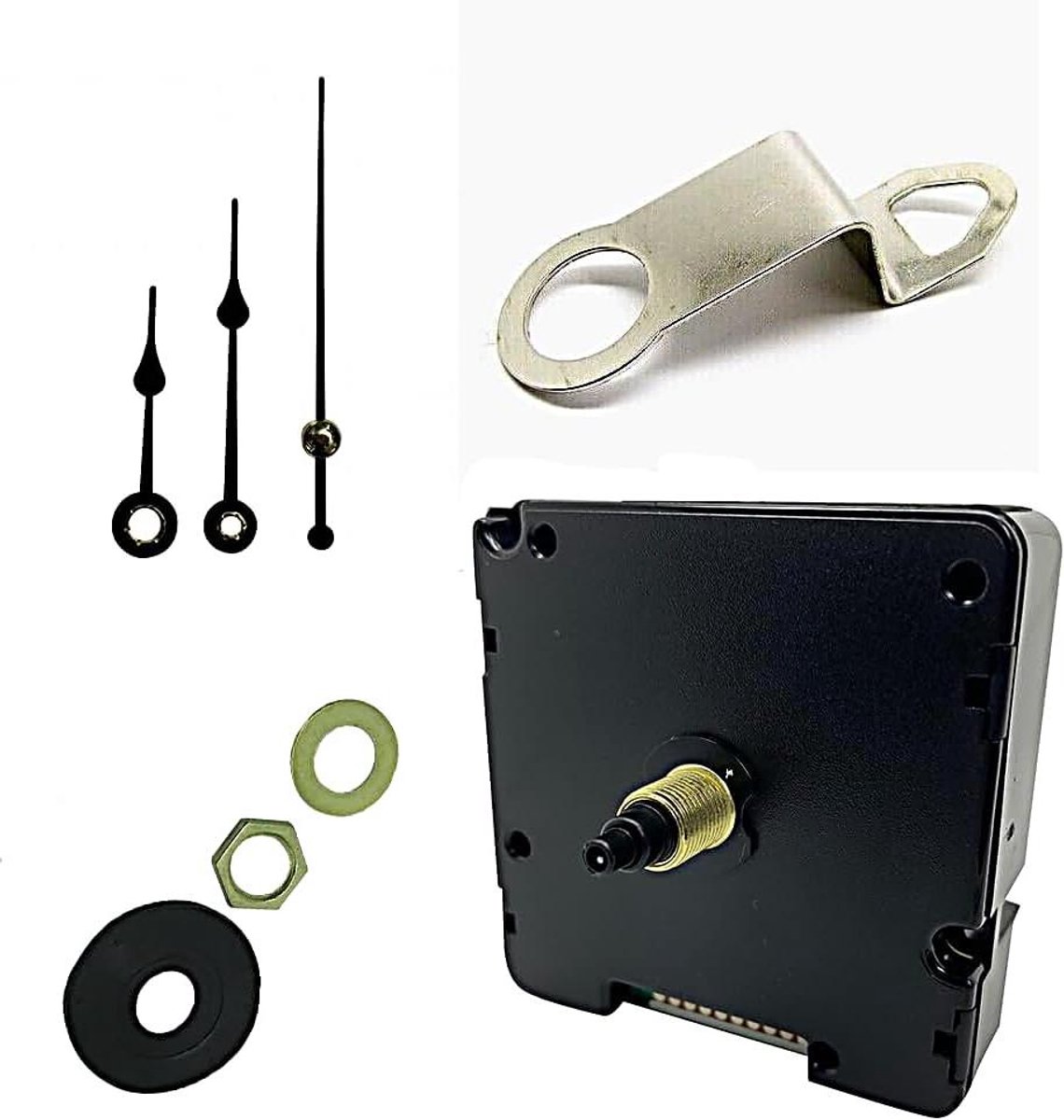 Kwartsklok Uurwerk - Klok Mechanisme - Klok Repareren - Automatische Tijdinstelling - 49mm - Zwart