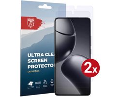 Rosso Screen Protector Geschikt voor Xiaomi 14T / 14T Pro | Ultra Clear Duo Pack | TPU Folie | Case Friendly Beschermfolie | 2 Stuks