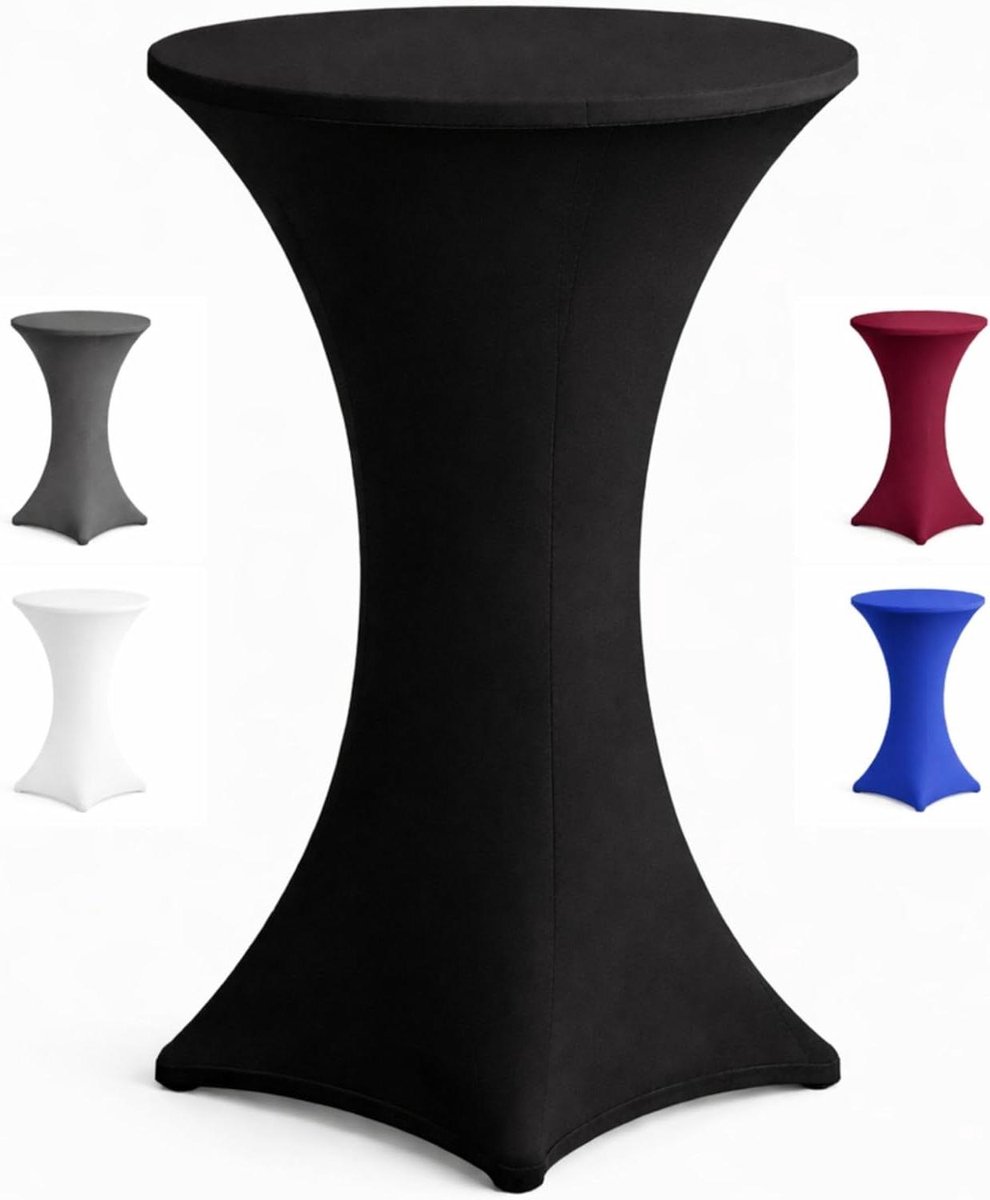 Tafelhoes - Statafelhoes - Feestelijke Decoratie - Met Voetlussen - Ø 70-75 cm - Zwart