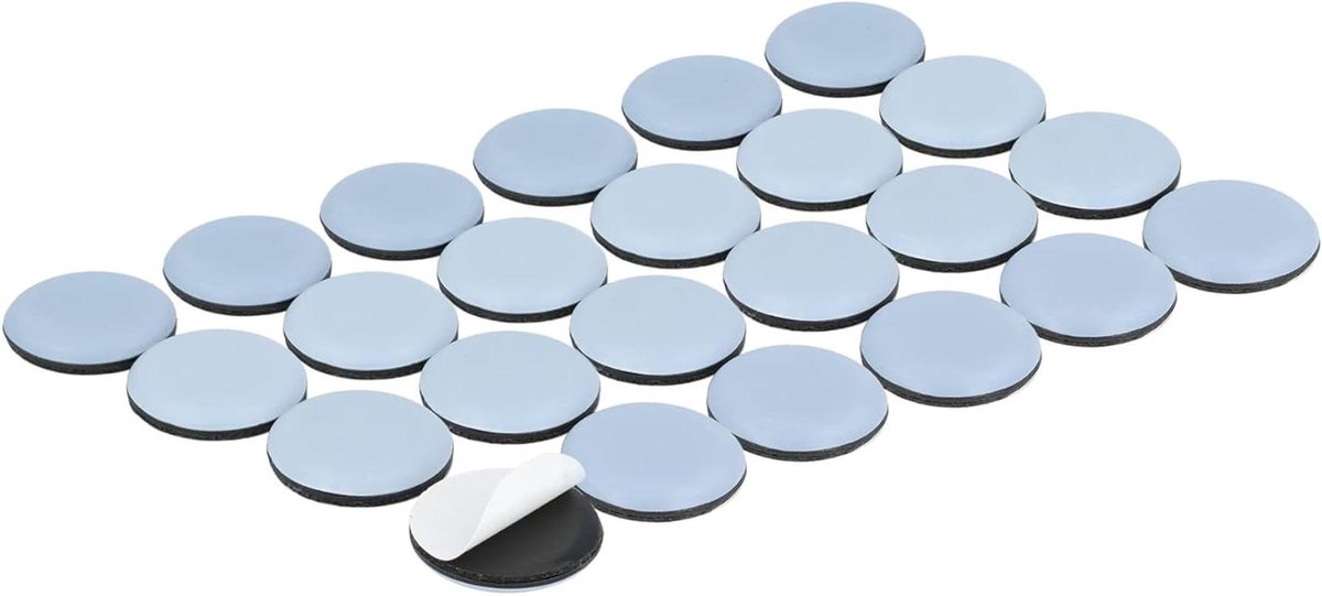 Meubelglijders - Vloerbeschermers - Meubels Verplaatsen - Zelfklevend PTFE Oppervlak - 24 stuks Ø 38mm - Blauw/Grijs