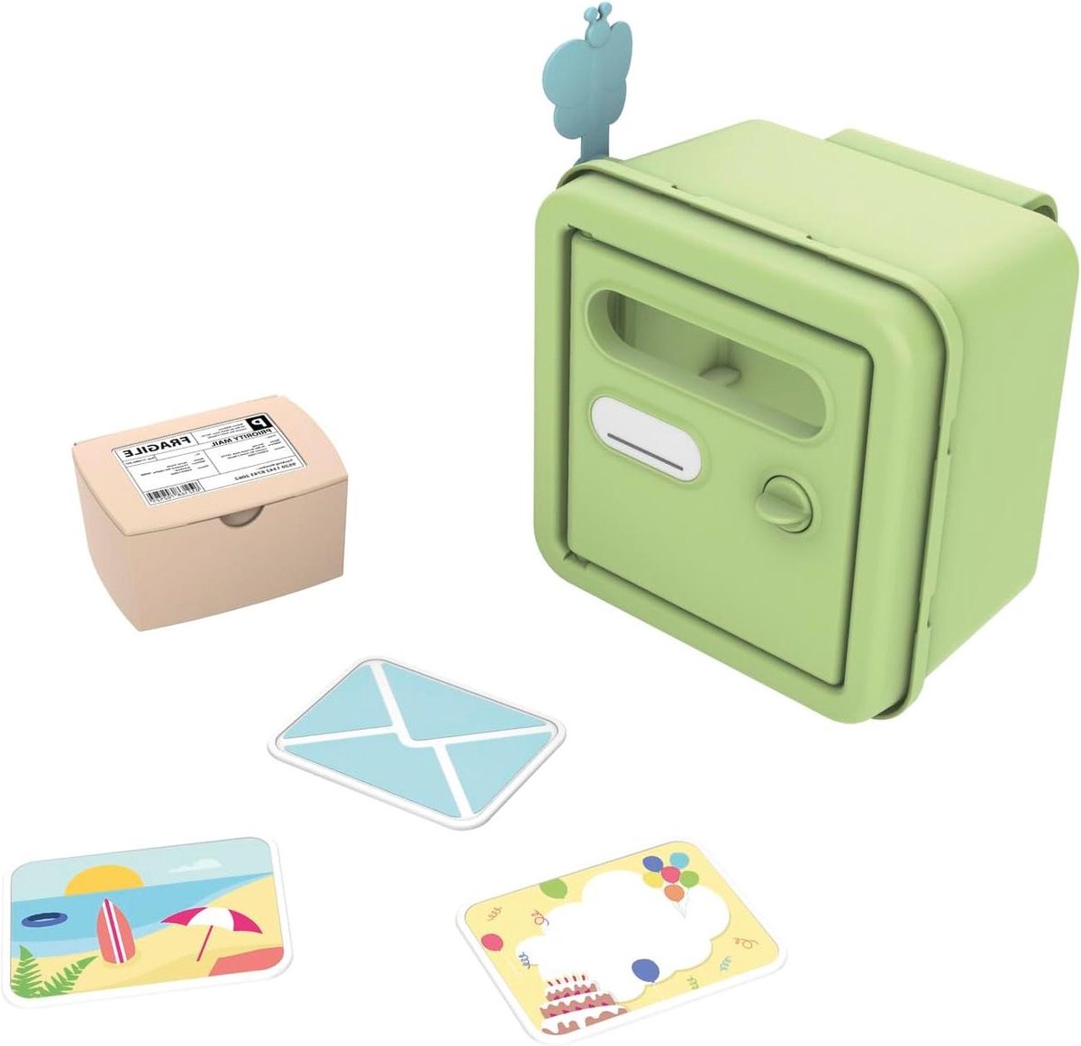 Brievenbus Speelhuis - Postbus Accessoire - Spelen en Communiceren - Inclusief Postset - 21 cm Breed - Multicolor