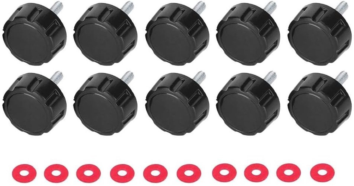 10 Stuks Vis Grip Schroeven met Deksel, Schroefkap Covers en Seals voor Hengel en Reel Handvat