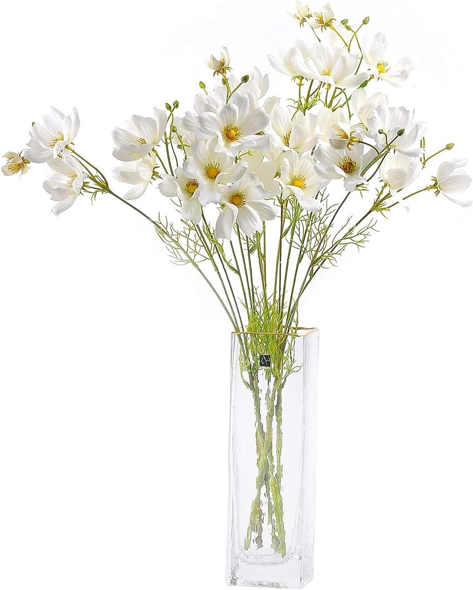 Kunstbloemen Kosmos - Wilde bloemen Coreopsis - Woondecoratie - Zijde bloemen - 30 cm hoog
