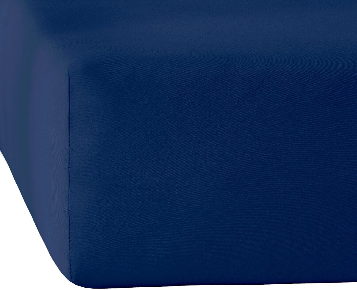 Moodit Hoeslaken Alina Uni Navy Blue - 140 x 200 cm - Katoen Jersey