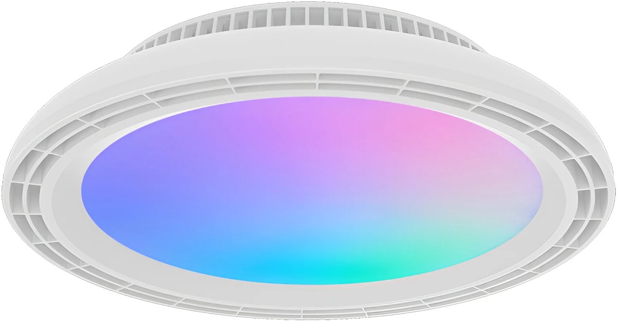 Plafondventilator met Lamp - Brinton Flair - Aanpasbare Lichtkleur 3000K-4000K-6500K + RGB - Afstandsbediening - Dimbaar - Wit