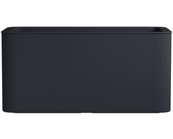 Florus Jive Terrace 80cm - Grote Staande Plantenbak voor Binnen & Buiten - 100% Gerecycled Plastic - L78 x W39 x H37.2 cm - Antraciet