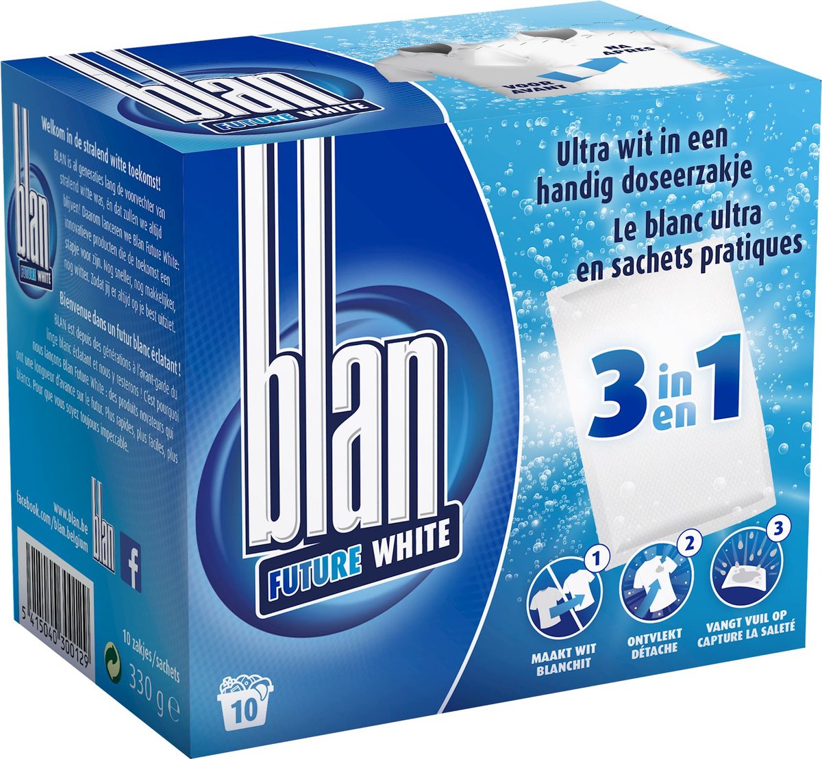 Blan Future white 3in1 doseerzakjes Witte was - 10 zakjes