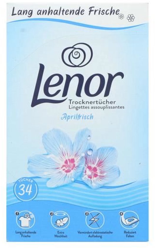 Lenor Droogtrommeldoekjes Aprilfris - 34 stuks